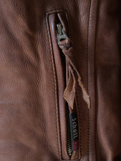 Schott Cowhide Caferacer Motorcycle Jacket