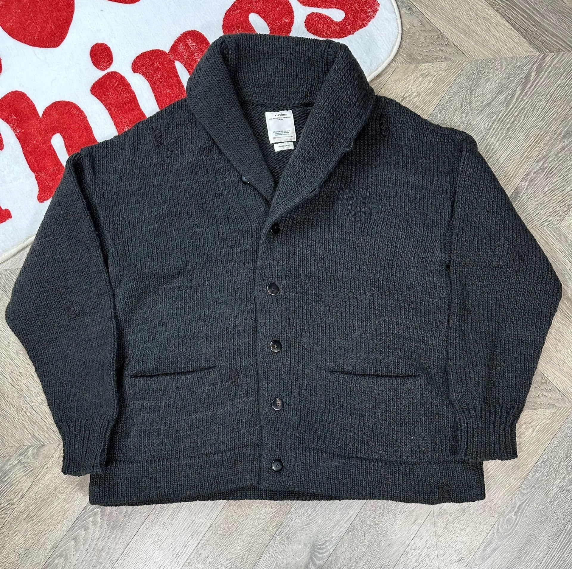 visvim cowinchan hand knit cardigan sweater