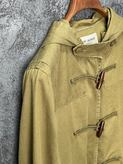 SAINT LAURENT Toggle Hooded Coat