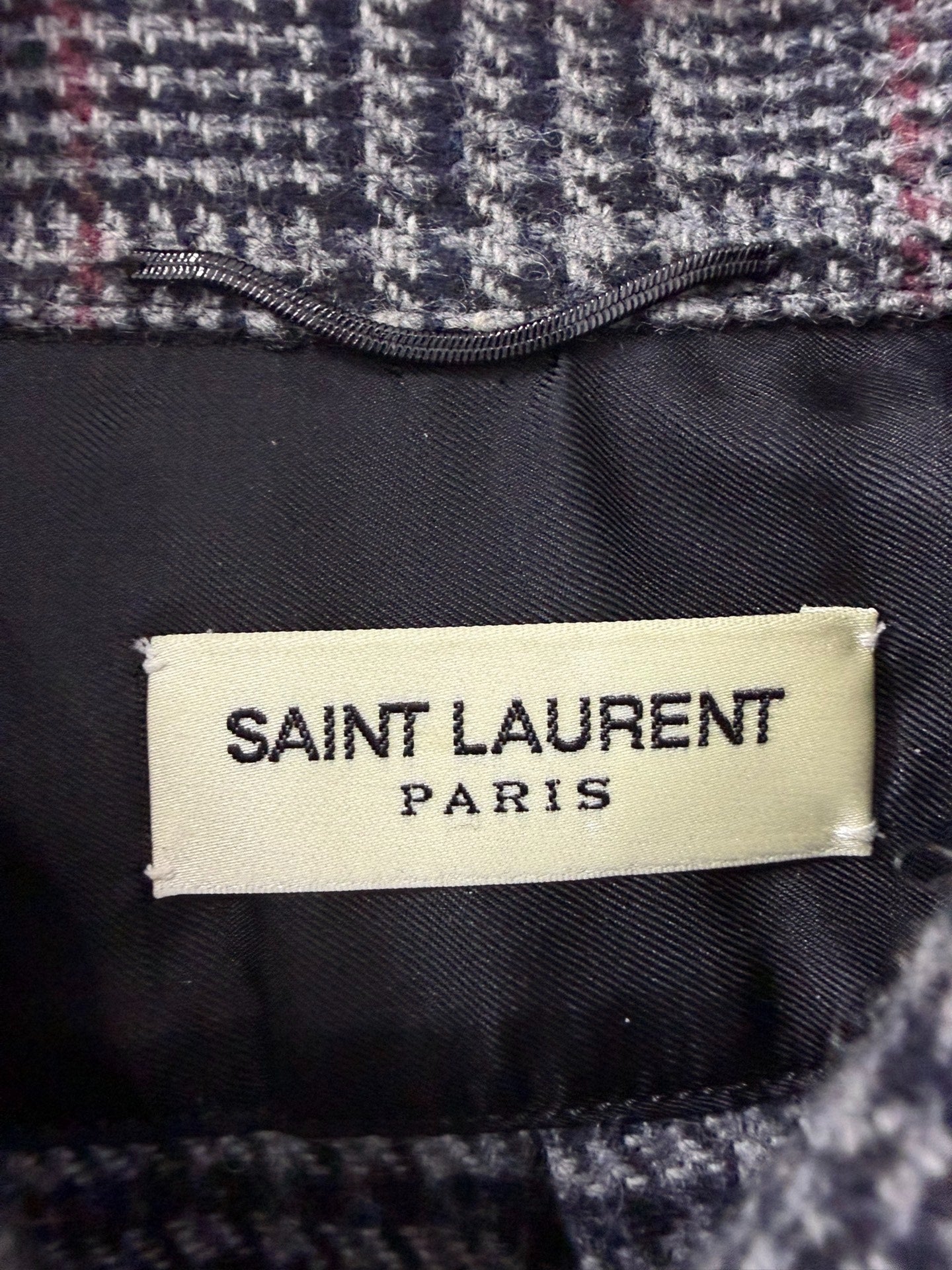 Saint Laurent 16FW Check Wool Overshirt