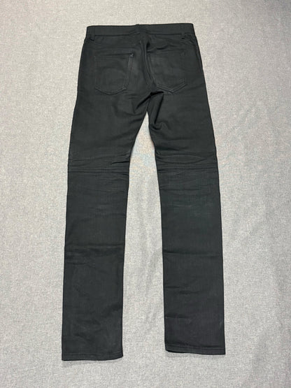 Saint Laurent SS16 Black Biker Skinny Jeans