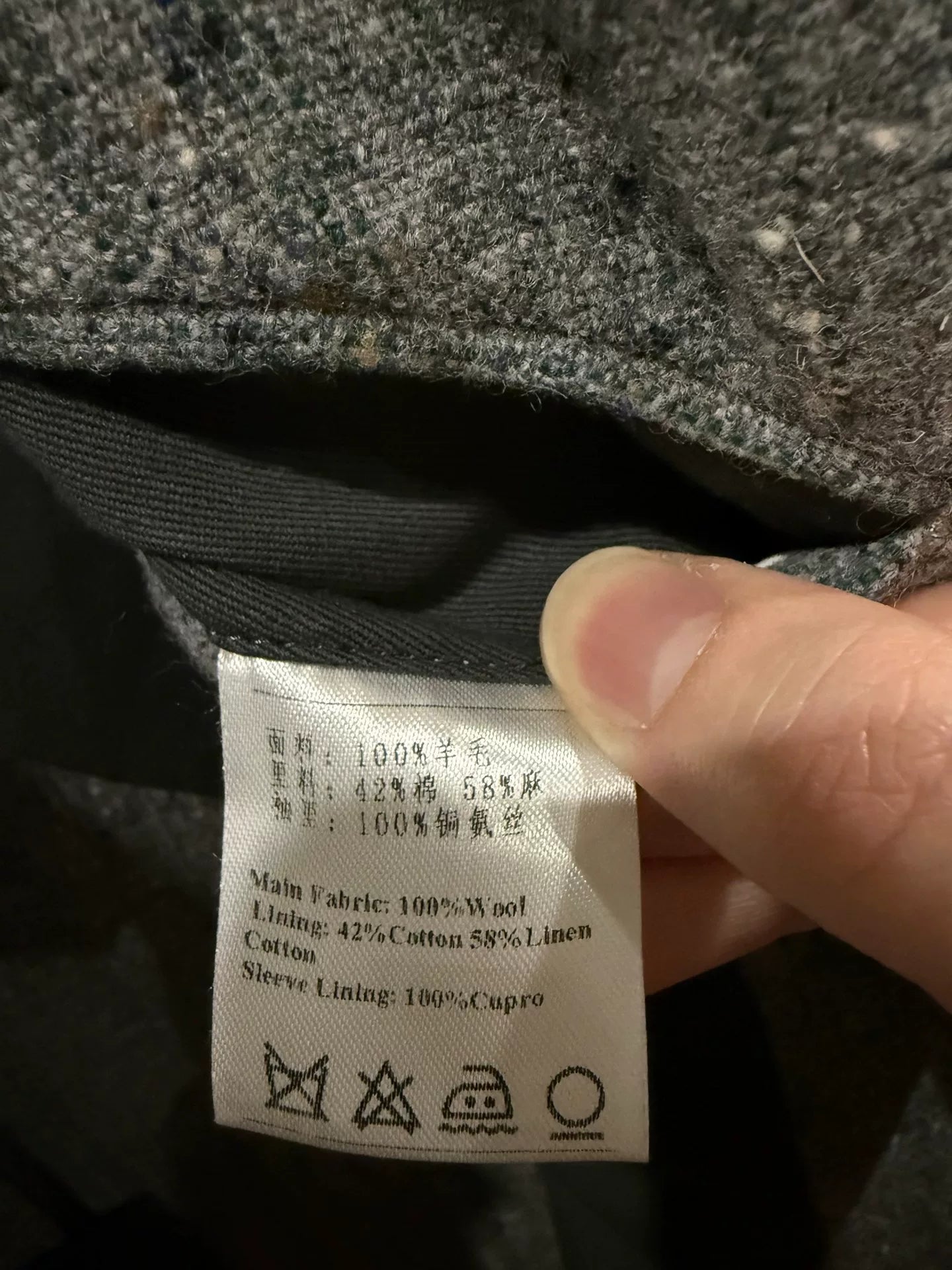 30s Cut Peak Lapel Donegal Tweed Jacket