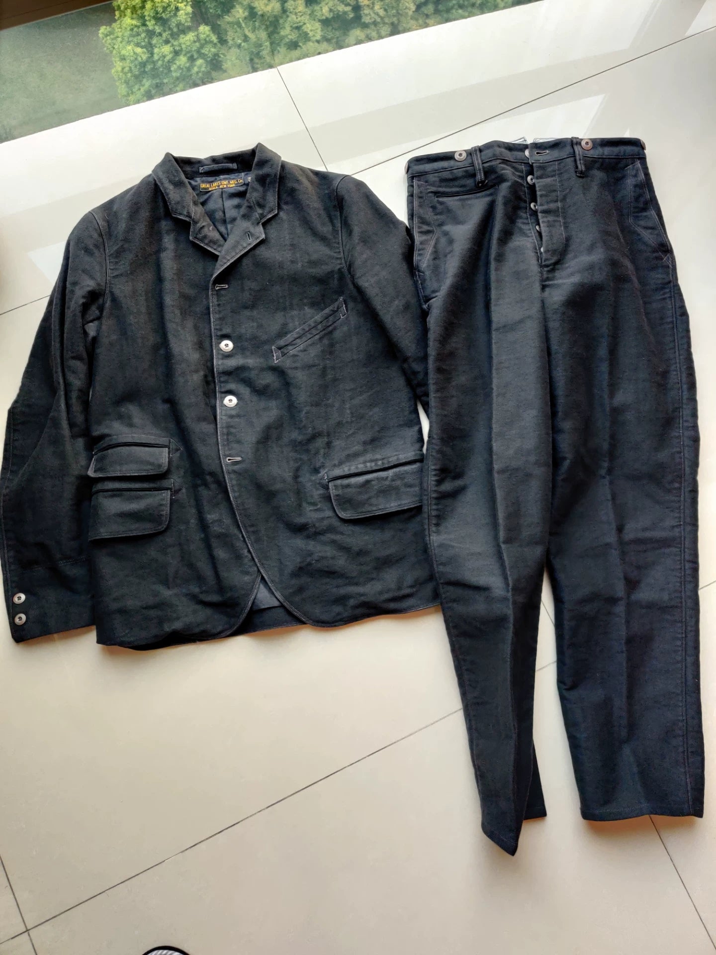 freewheelers jackson suit with textured fabric