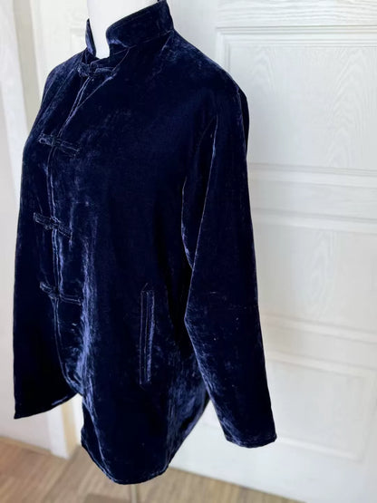 Needles Mandarin Button Velvet Coat