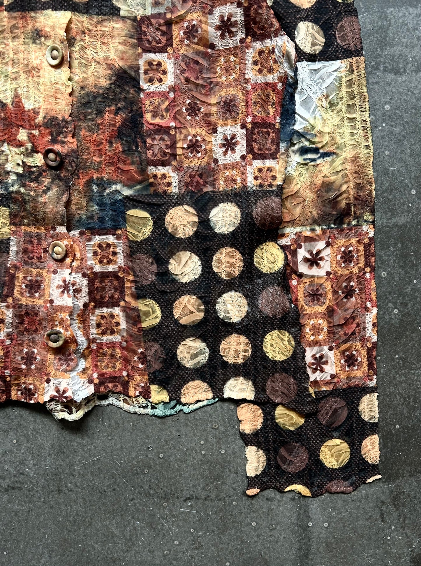 patterned pleated shirt by yoshiki hishinuma