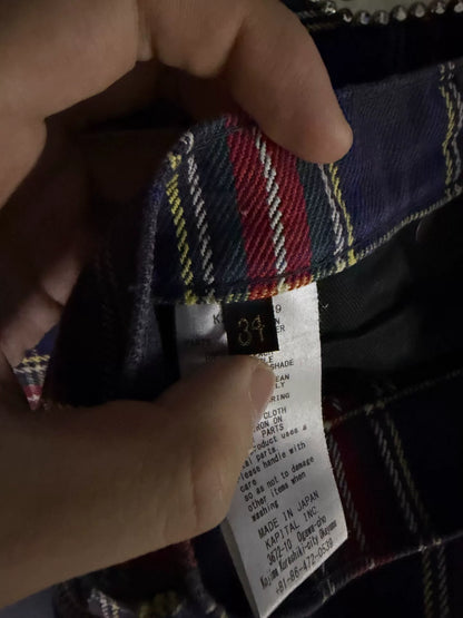 Kapital Red Checkered Gemstone Pants