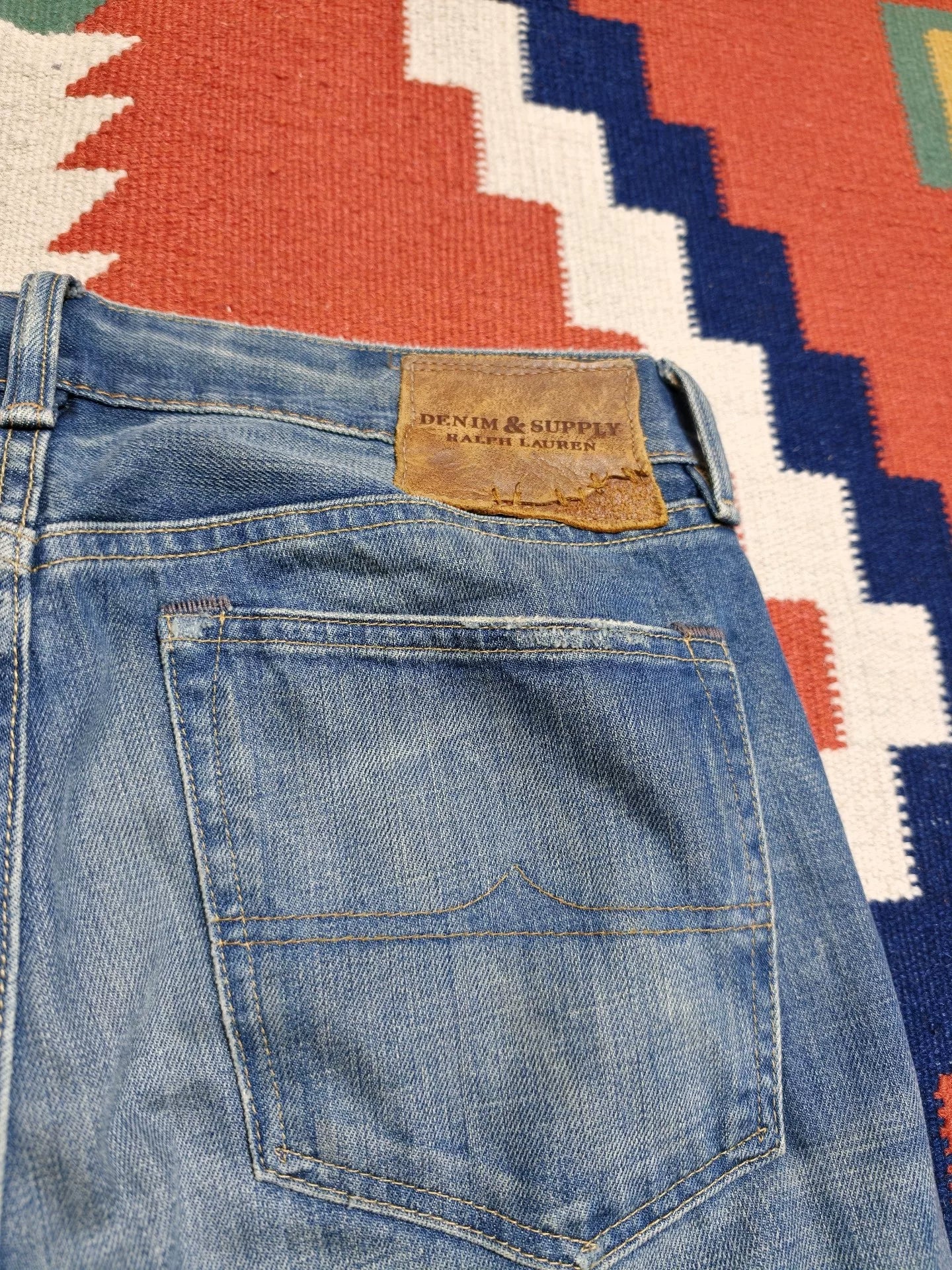 RRL Ralph Lauren Patchwork Denim Jeans