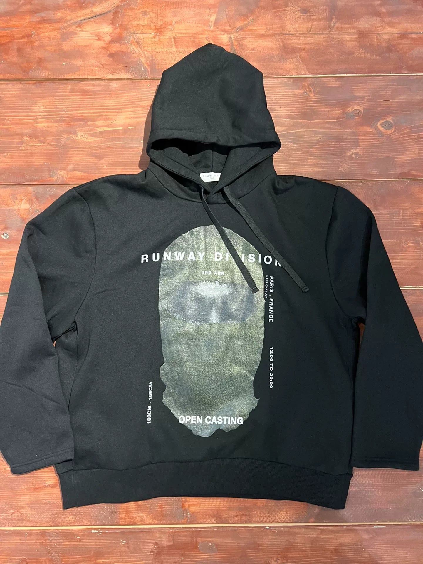 black graphic hoodie size medium