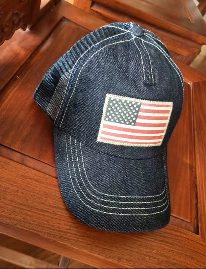 RRL Vintage Embroidered Trucker Hat