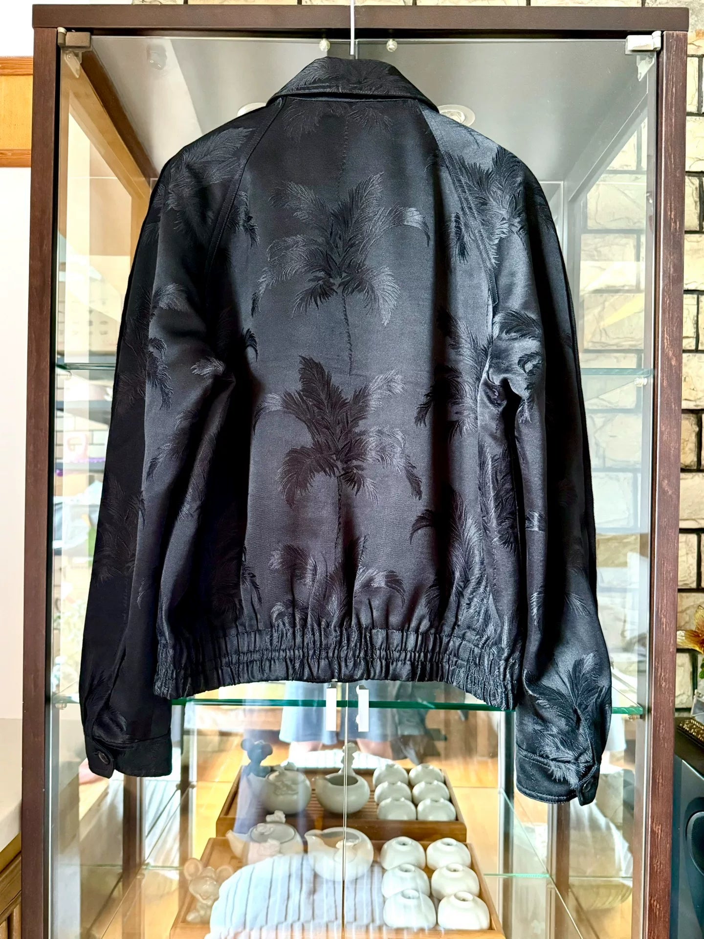 saint laurent silk embroidered jacket