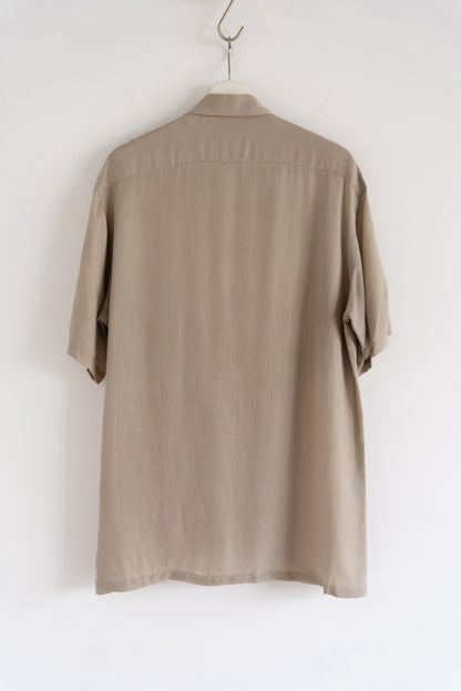 Yohji Yamamoto 2004 SS Earth Tone Cupro Zip Shirt