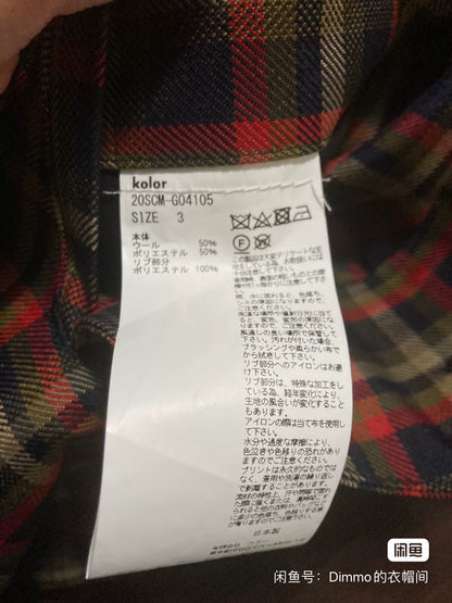 Kolor 20SS Plaid ICE Print Jacket