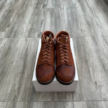 visvim brigadier boots with leather detailing
