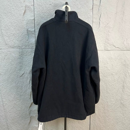 balenciaga black logo fleece jacket size 44