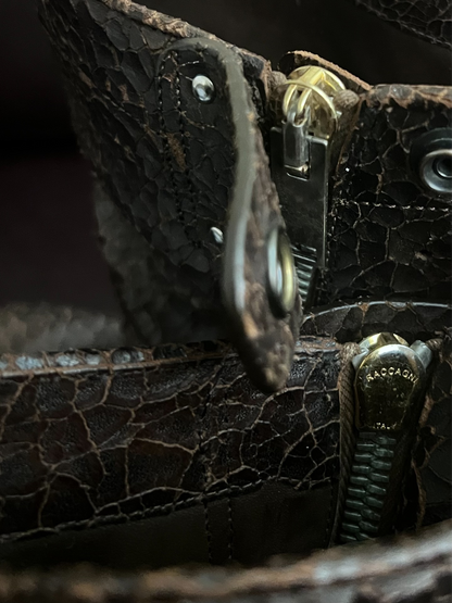 Rick Owens Cracked Leather Military Boots