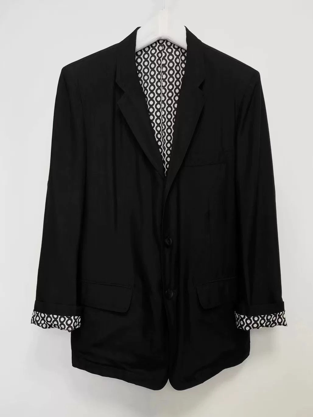 black double-sided silk jacket