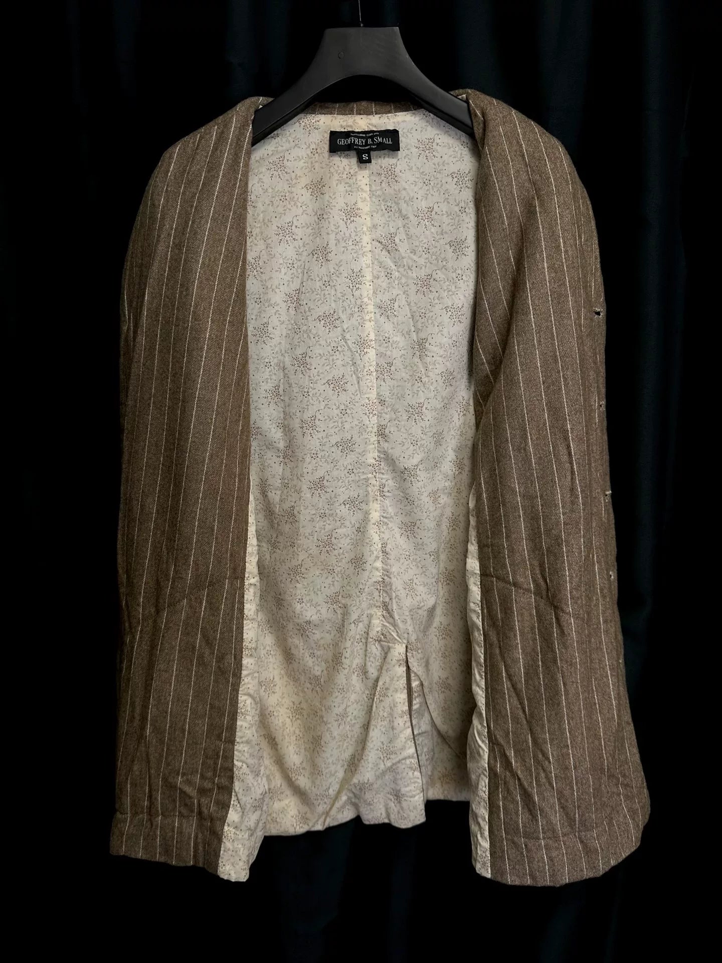 antique wool print coat by Geoffrey B SMALL