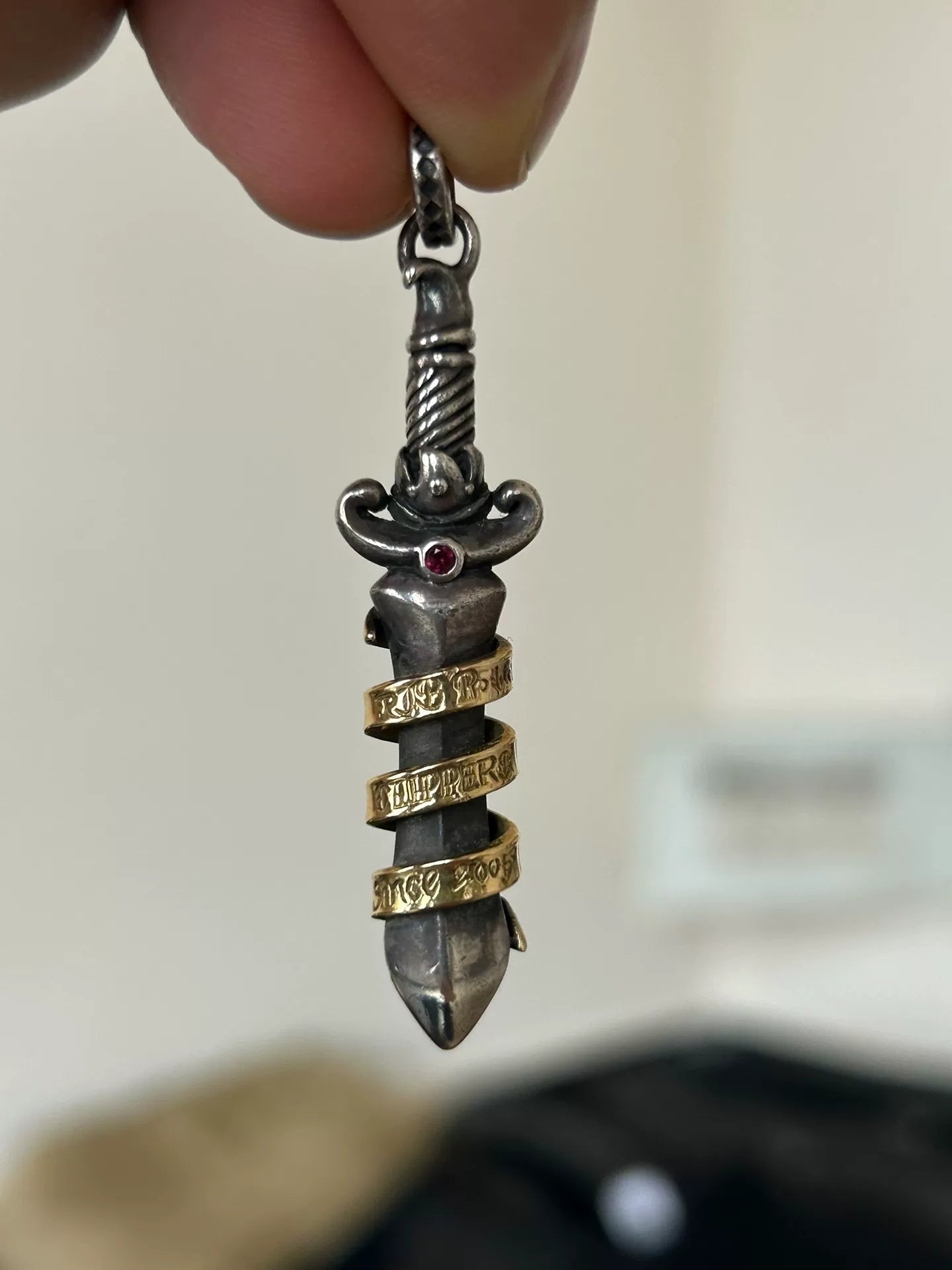 RJB x The Flat Head 18K Gold Dagger Pendant