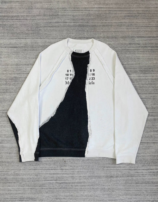 maison margiela black and white sweatshirt