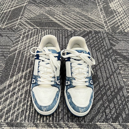 Louis Vuitton Blue Denim Trainers Size 42