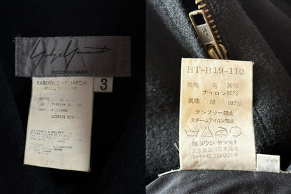 Yohji Yamamoto Zip-up Shirt with Unique Cut