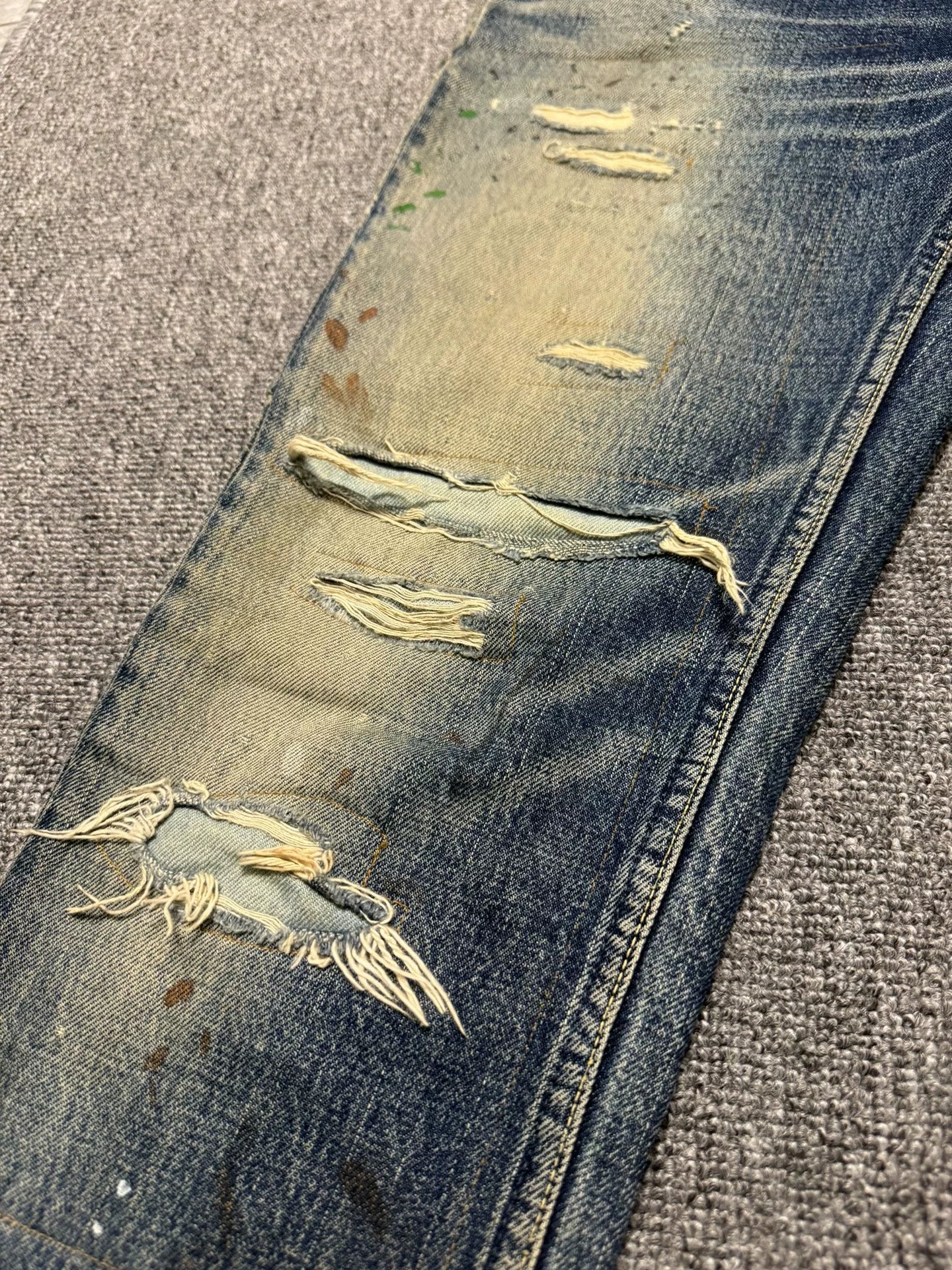 VISVIM 19SS SOCIAL SCULPTURE DAMAGED-17 Jeans