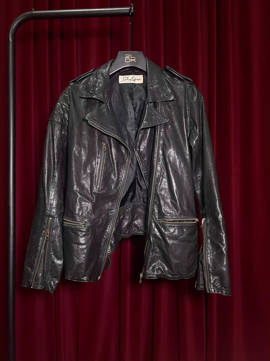 Share Spirit Sheepskin Motorcycle Jacket