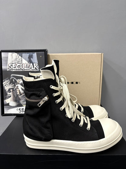 Rick Owens 26SS High-Top Canvas Shoes