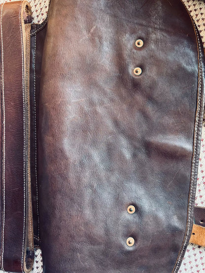 RRL Navajo Style Leather Messenger Bag