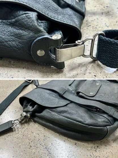 Maison Margiela Mail Bag in Black Leather