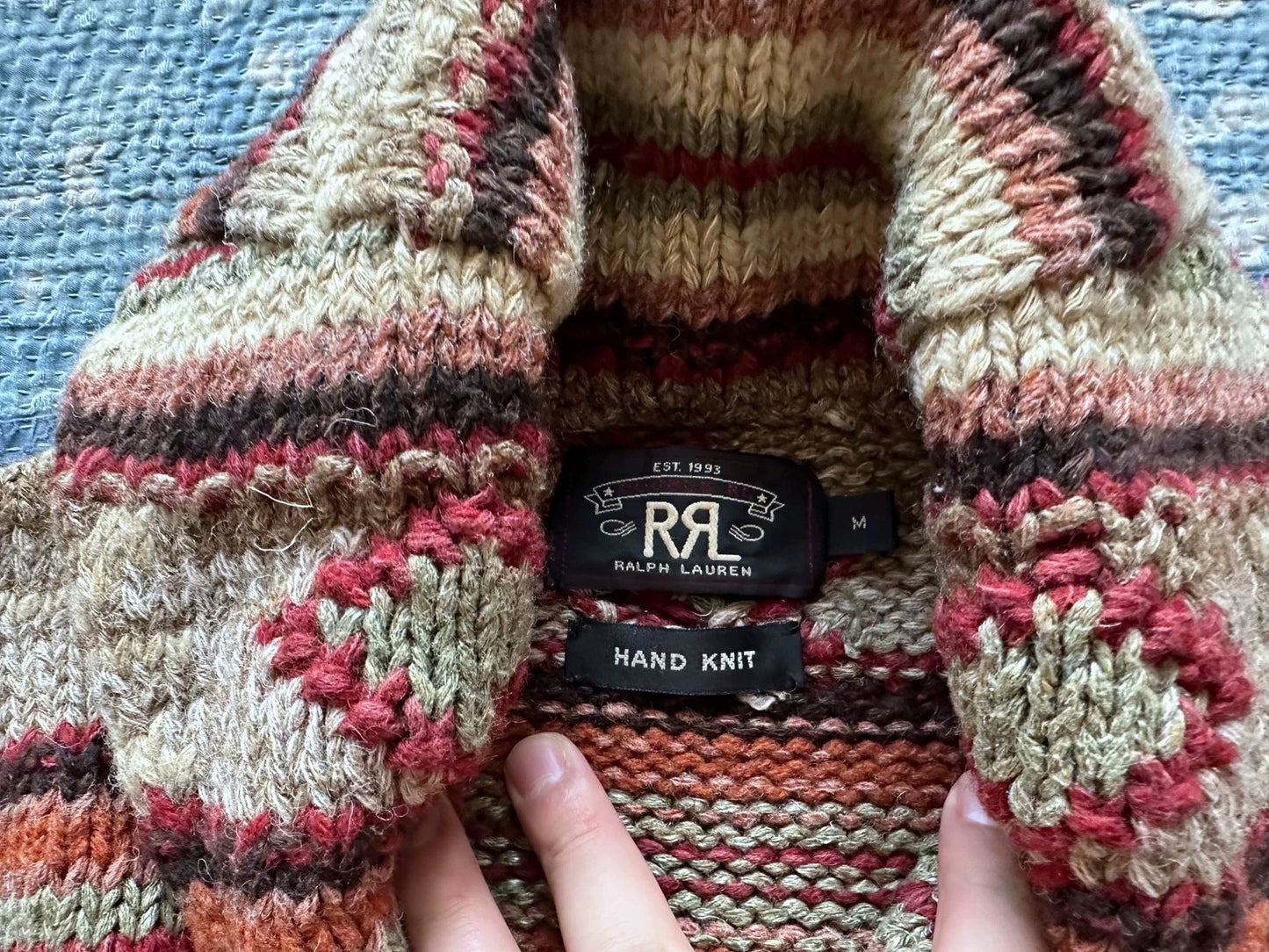 Southwest Woven Wool Sweater in M