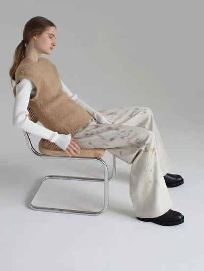 AURALEE 20AW WOOL HAND PAINTED SLACKS