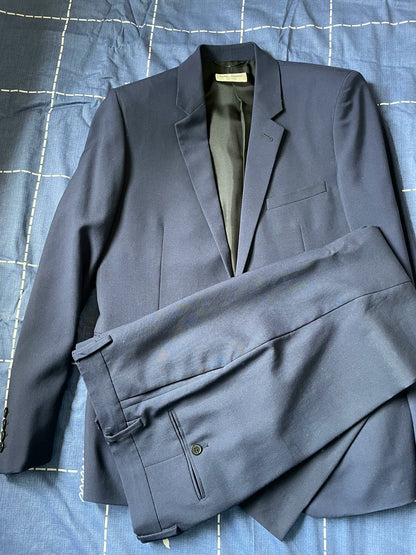 Saint Laurent Dark Blue Wool Suit