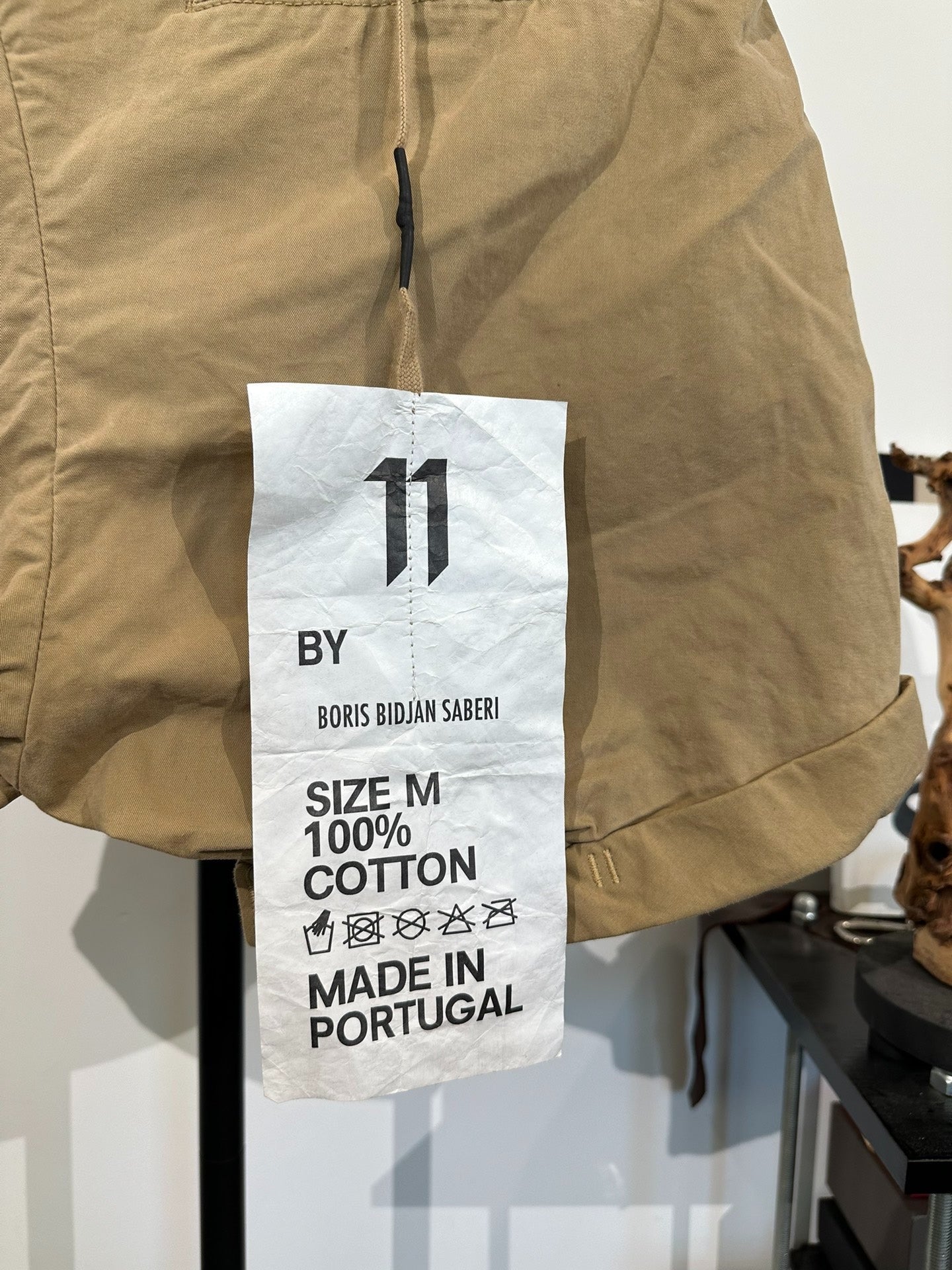 Boris Bidjan Saberi 11by bbs P5 Beige Twill Shorts