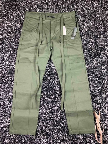 fear of god baggy cargo trouser in green