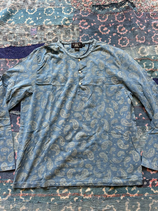 ralph lauren paisley print long sleeve tee