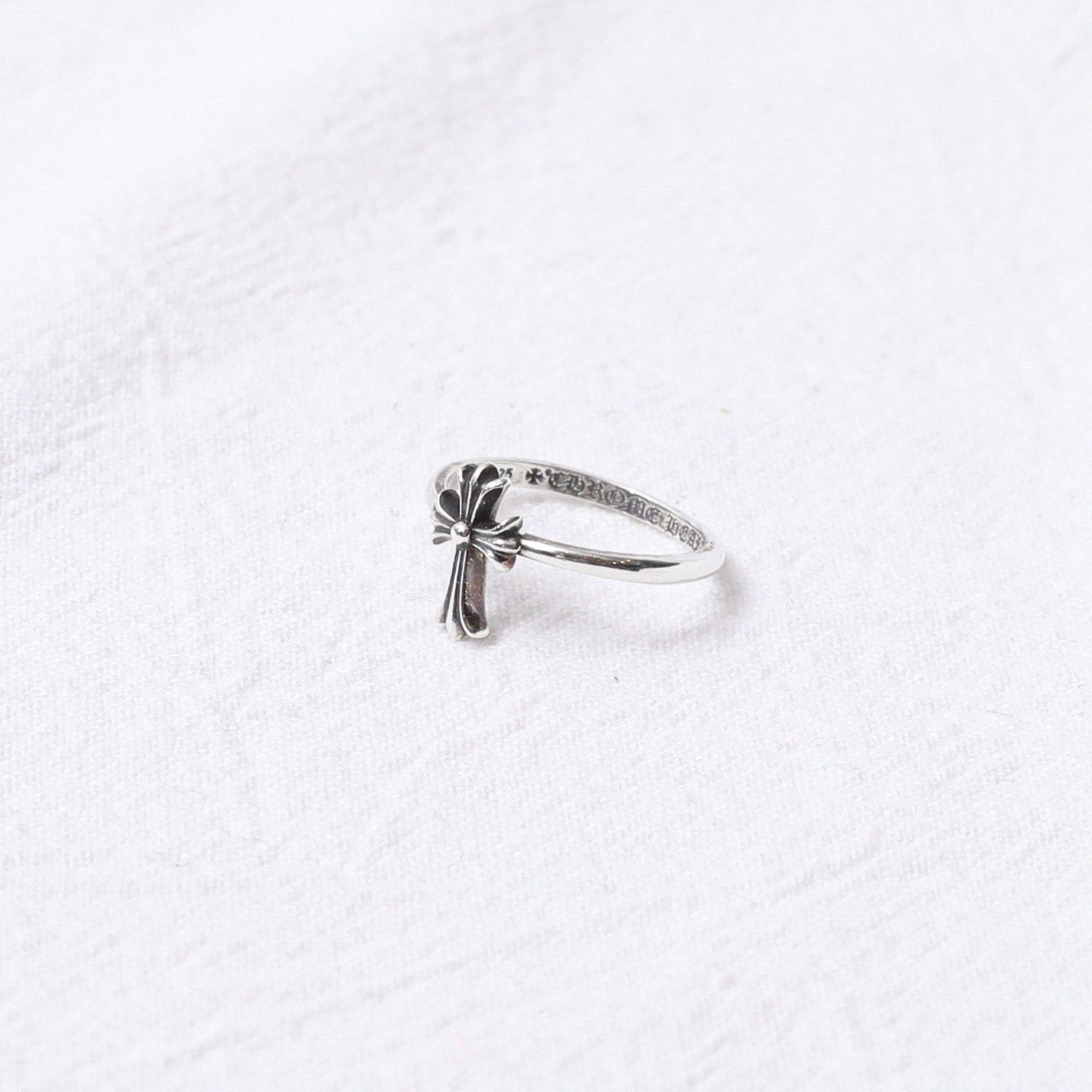 Chrome Hearts 925 Silver Long Cross Ring