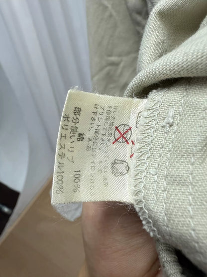 issey miyake men canvas jacket in beige