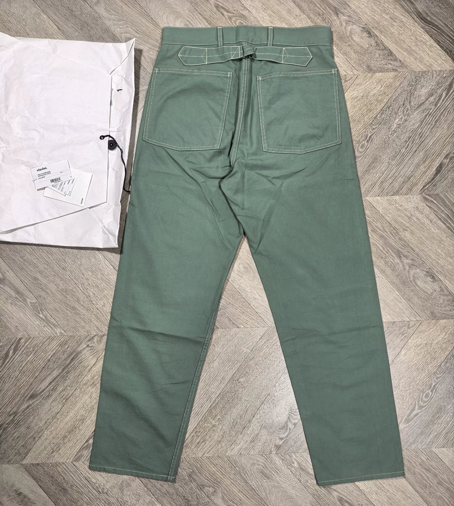 visvim 23ss carpenter pants in mint green
