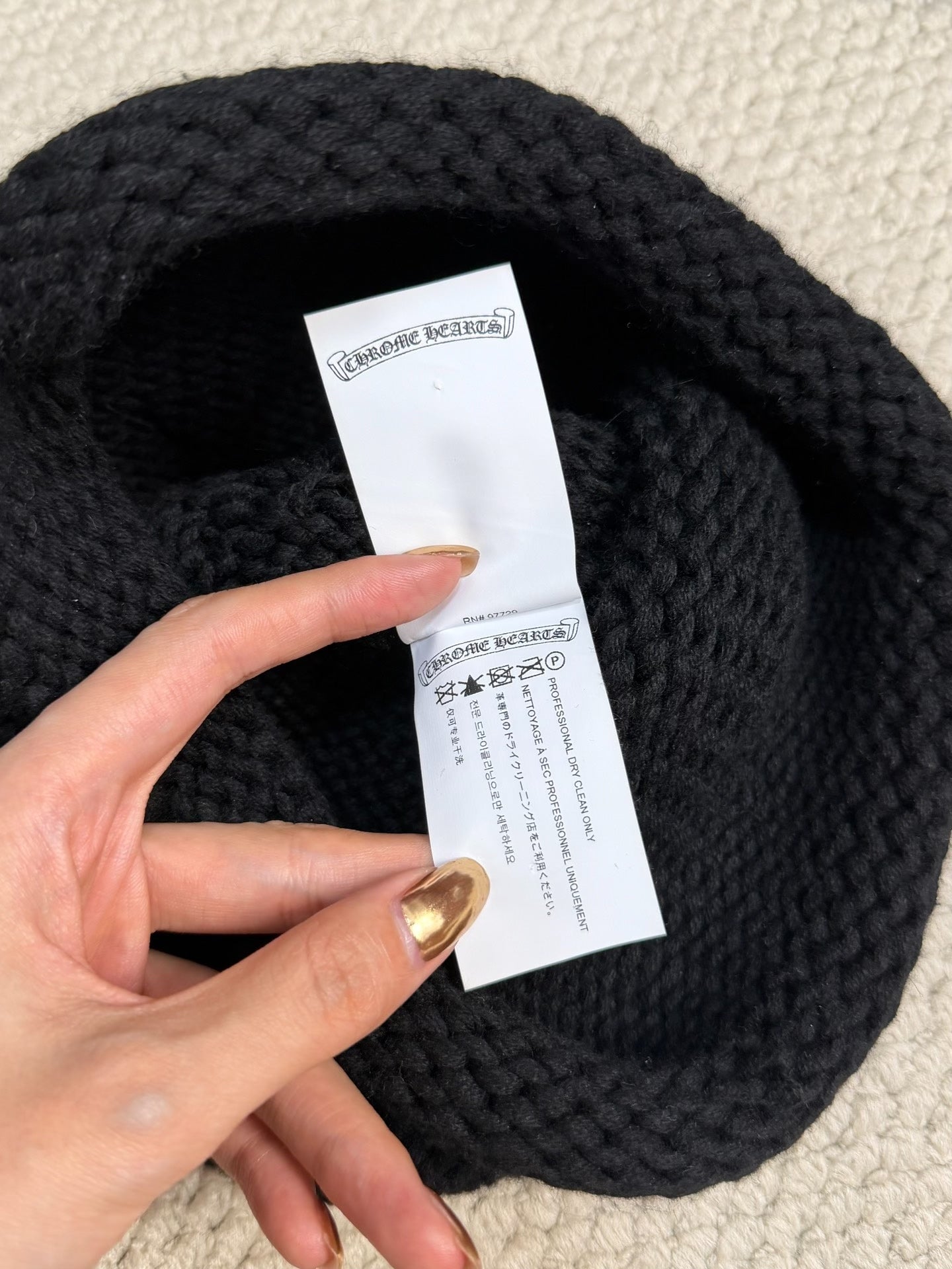 Chrome Hearts Cashmere Patch Beanie