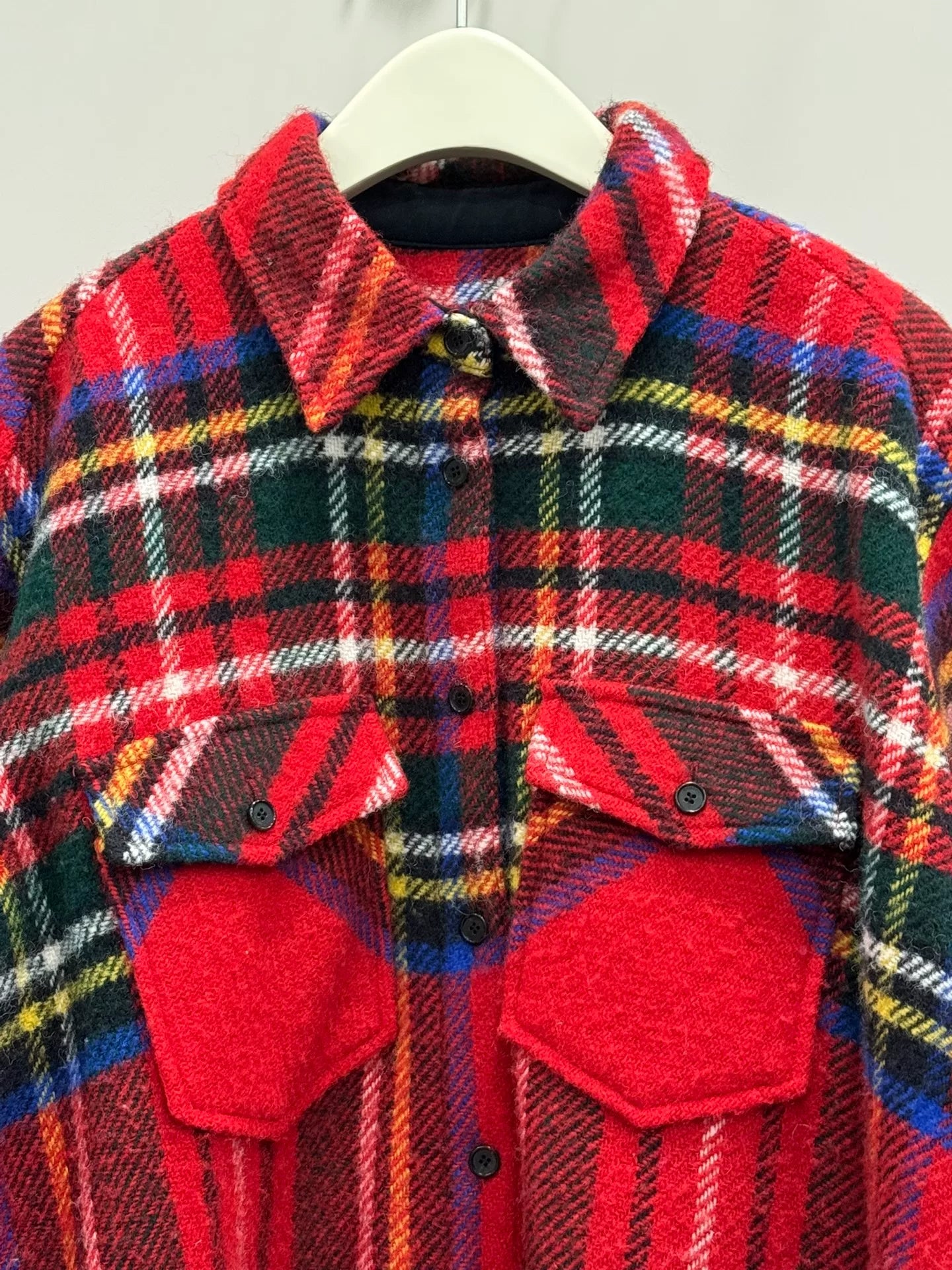 We11done Red Plaid Long Sleeve Shirt