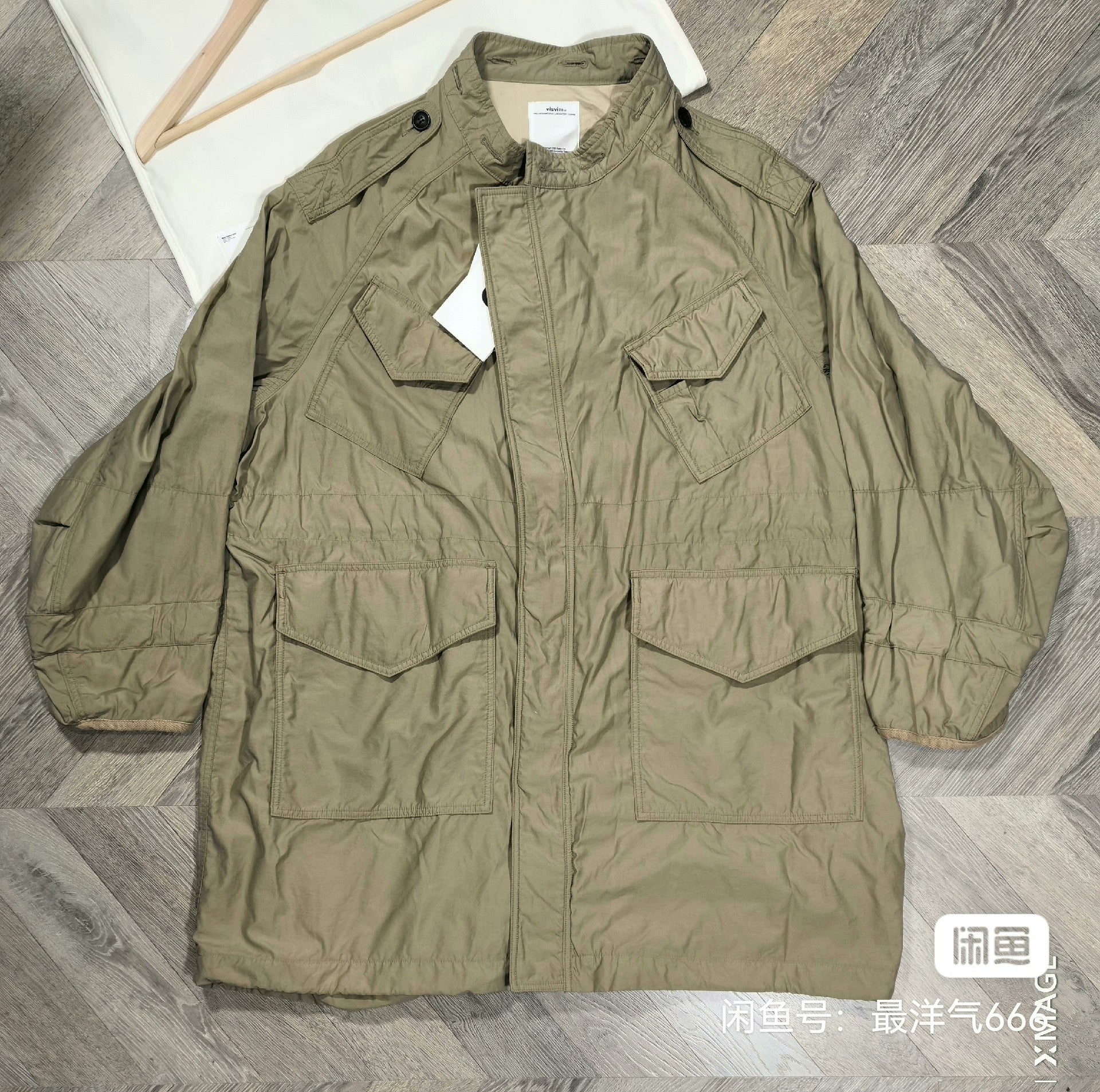 visvim combat coat with mud-dyed finish