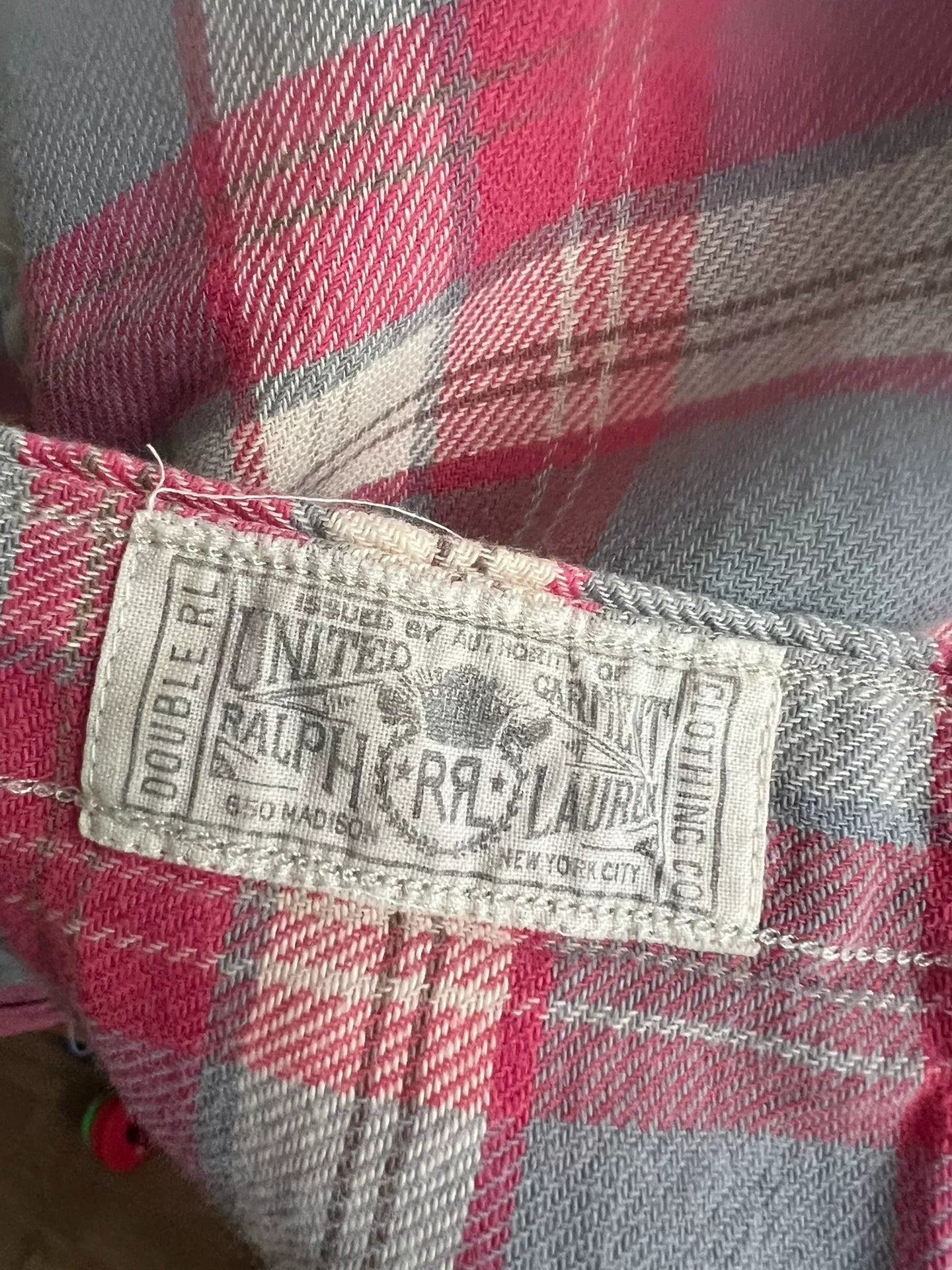 classic plaid double RL shirt for men