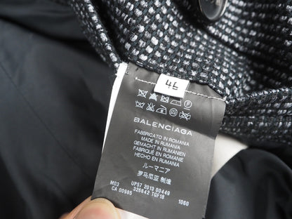 Balenciaga FW13 Black Gray Blend Coat