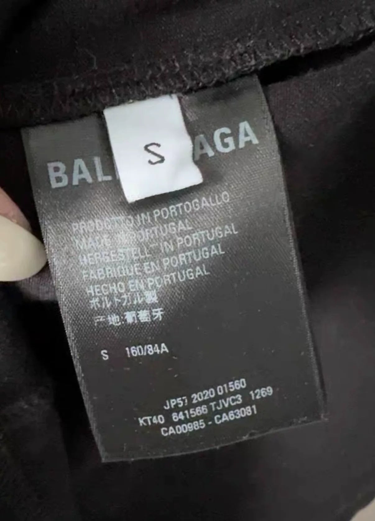 balenciaga long sleeve black top size small