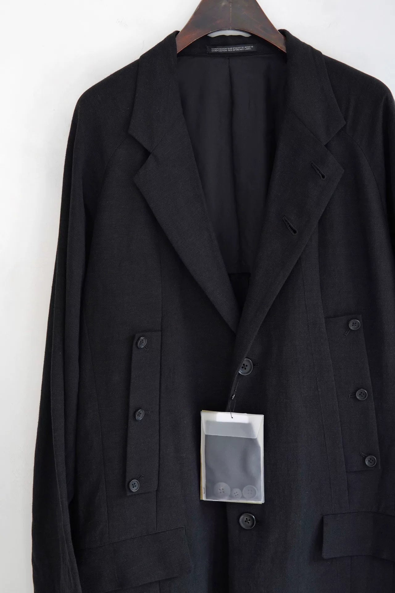Yohji Yamamoto S/S 2024 Linen Button Jacket