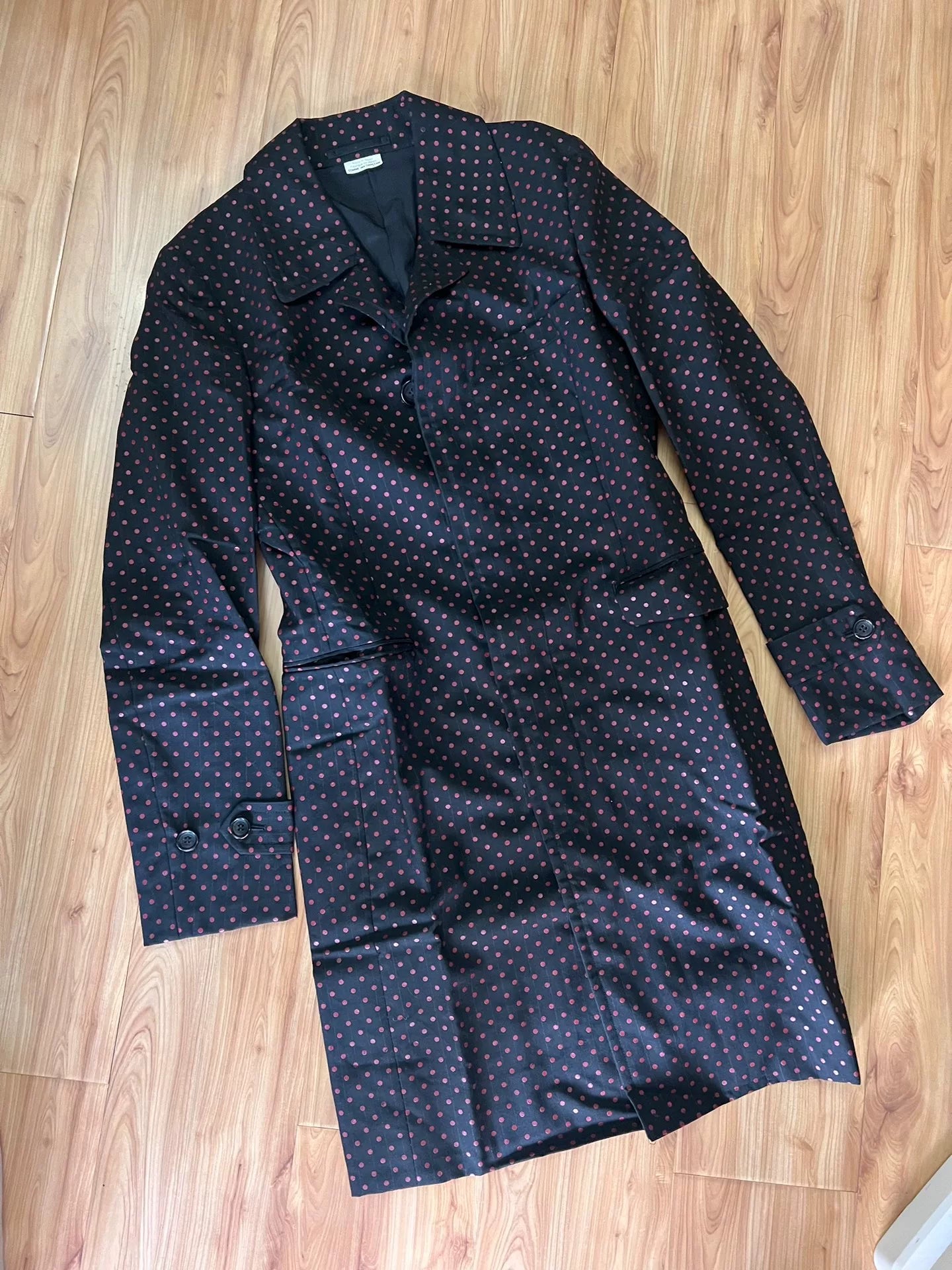 Comme des Garcons Runway Polka Dot Wool Coat