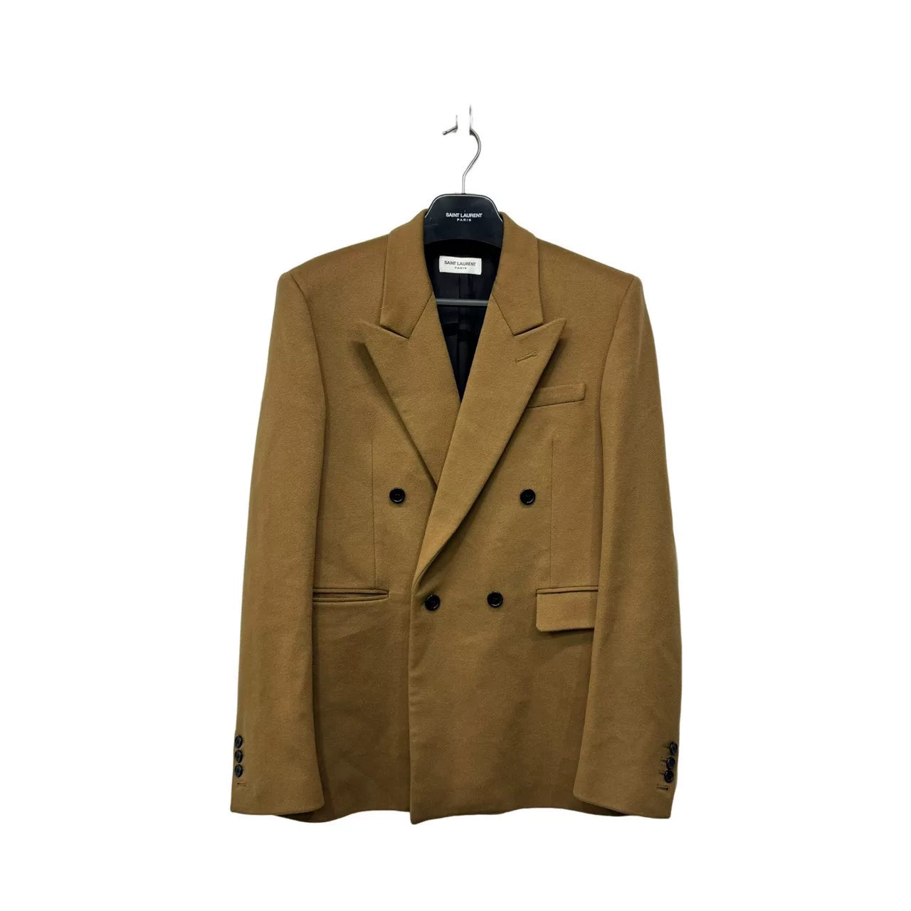 Saint Laurent Brown Double-Breasted Blazer