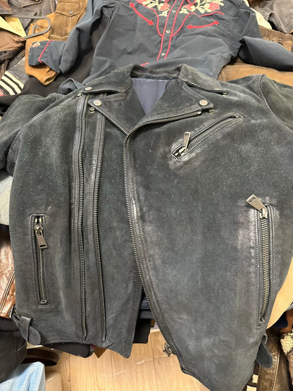 ralph lauren suede leather motorcycle jacket