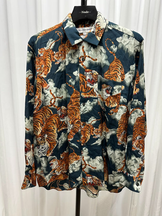 Comme des Garçons Tiger Print Silk Shirt